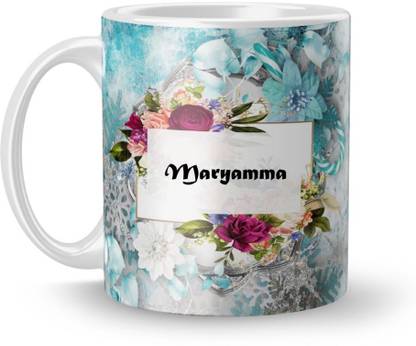 Beautum Name Maryamma Printed White Ceramic (350)ml Model No:BTNAMXYZ012076 Ceramic Coffee Mug
