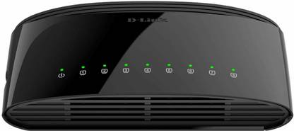 D-Link DGS-1008G 8 Port Gigabit Switch (Black) 8 Ports 1000 Mbps Network Switch