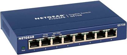 NETGEAR ProSAFE GS108 8-Port 8 Ports 1000 Mbps Fully Managed Network Switch