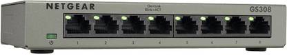 NETGEAR GS308-100PAS 8-Port Gigabit Ethernet Switch 8 Ports 1000 Mbps Fully Managed Network Switch