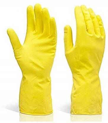 NMM Long Sleeve Kitchen Antiskid Waterproof Household Glove Warm Dishwashing Glove Water Dust Stop Cleaning Latex Rubber Gloves Wet and Dry Glove
