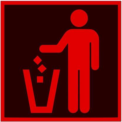 999Store use dustbin Emergency Sign