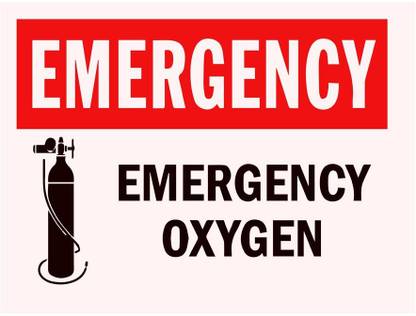 999Store emergency oxygen Emergency Sign