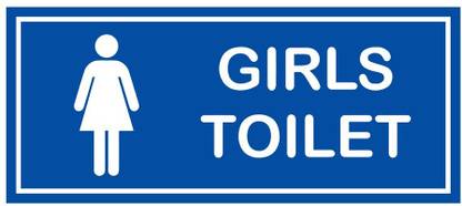 999Store girls toilet Emergency Sign