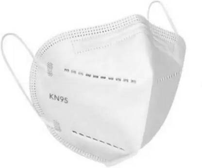 N95 White Mask, Dust, Virus, Pollution, Protector Mask K95 VKN95-2 (White, Pack of1)