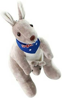 soniya enterprises Kangaroo with Baby Stuffed Soft Toys For Kids Gifts-(55 CM Grey)  - 55 cm