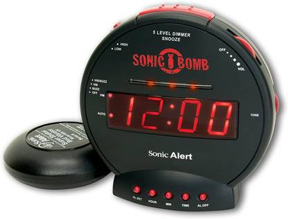 Sonic Alert Digital Black Clock