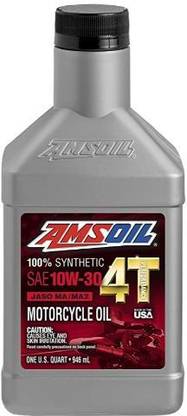 AMSOIL Synthtic MOTORCYCLE oil 10W-30, 0.946ML Filter Oil