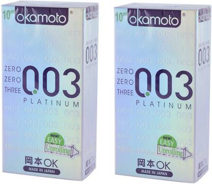 okamoto 003 Platinum Made in Japan (No.1 Brand In Japan) World's thinnest latex Condom