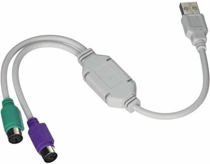 Mak World USB to Dual PS2 Adaptor for Keyboard & Mouse USB Adapter