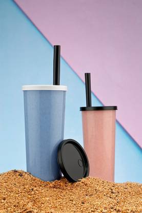 Flipkart SmartBuy STYLISH JUICE BOTTLE WITH STRAW 450 ml Bottle