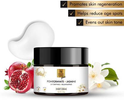 GOOD VIBES Plus Pomegranate + Jasmine Detoxifying + Rejuvenating Night Cream