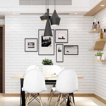 HSE 70 cm 4pcs Foam Brick Pattern Wallpaper Self Adhesive Sticker
