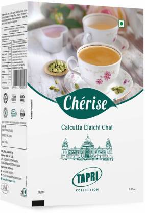 Cherise Instant Premix Tea Calcutta Elaichi Chai - - 7 Sachets x 23g, 161gm (Made from Natural Ingredients) Cardamom Instant Tea Box