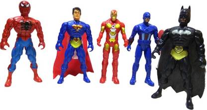 ROSE CART 5 SET OF SUPER HEROES WITH LASER LIGHT