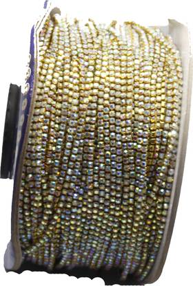CBCOLLECTIONS Rainbow Colour Stone Chain Jewellery Making (Bangles and Jewellery Making) (5miters)