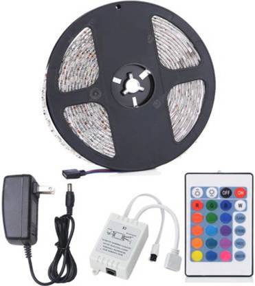 TANZILIGHT RGB LED Light Strip Gift Pack Color Changing Rope Lights with IR Remote Adaptor Recessed Ceiling Lamp