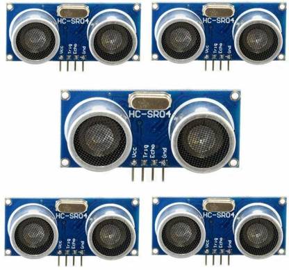 ROBOTONLINESTORE 5 Pcs Ultrasonic Range Finder Module, Distance Measuring Transducer Sensor for Arduino, ARM and Other MCU… Educational Electronic Hobby Kit