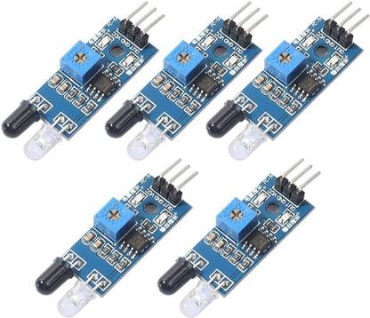 ROBOTONLINESTORE 5 Pcs IR Infrared Proximity/Obstacle Detecting and tracing Module Sensor Educational Electronic Hobby Kit
