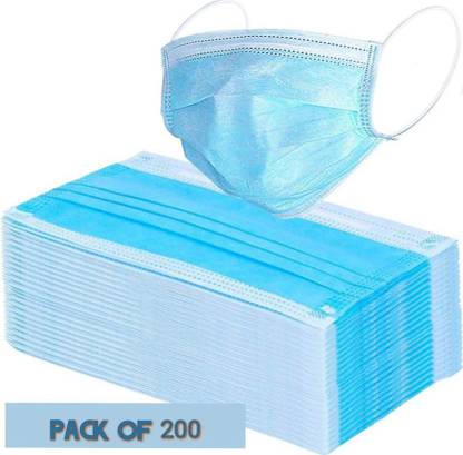 HIYANSHI HOME FURNISHING 3 Ply Disposable with Bacterial Filtration Efficiency MASK9998HGHGU2 Water Resistant Surgical Mask