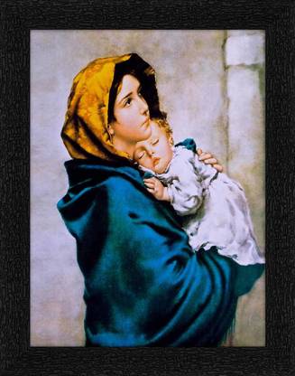 Art Amori madonna of the streets Painting with Synthetic Frame Digital Reprint 14 inch x 11 inch Painting
