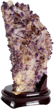 SATYAMANI Natural Ametrine Cluster Decorative Showpiece  -  6.5 cm