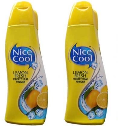 NICE COOL Lemon Fresh Prickly Heat Powder - 187.50 GM, Pack of 2