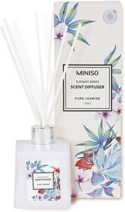 MINISO Pure Jasmine Diffuser Elegant Series Reed stick Scent Diffuser Pure Jasmine Fragrance White