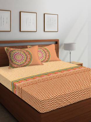 Boutique Living 400 TC Satin King Printed Flat Bedsheet