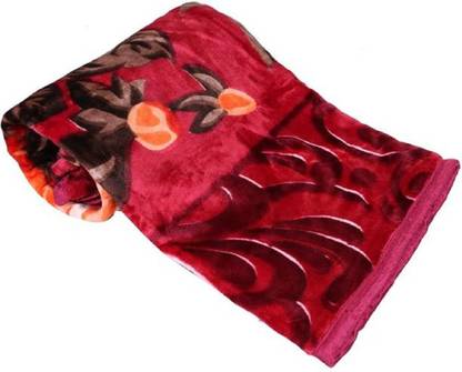 GKM Floral Single Mink Blanket for  Heavy Winter