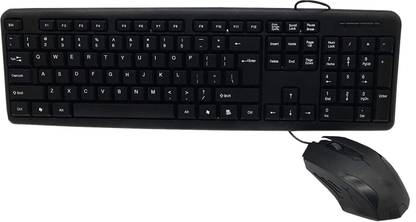 PremiumAV KM1901 Wired USB Standard Desktop Keyboard Compatible with Desktop, Laptop, Mac