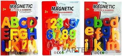 JEFFY Magnetic Combo of Capital,Small Letters & Numeric Number for Educating Kids in Fun -Educational Alphabet Refrigerator Magnets | Toy for Preschool Learning, Spelling, Counting (78 Alphabets)