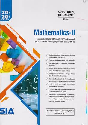 Mathematics-II B.Tech I-Year I-Sem & I-Year II-Sem And CSE, IT,ECE & EEE B.Tech Year II-Sem (JNTU-K) 2020 Latest Edition