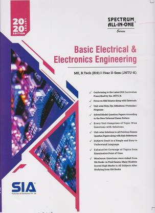 Basic Electrical & Electronics Engineering B.Tech I-Year II-Sem (JNTU-K) 2020 Latest