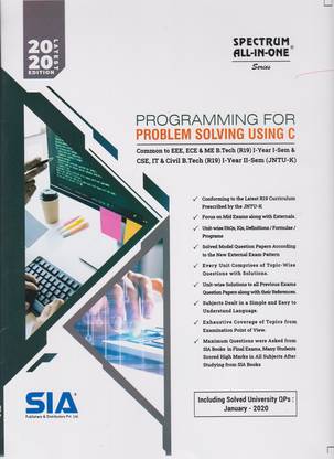 Programming For Problem Solving Using C B.Tech I-Year I-Sem & CSE, IT & Civil B.Tech (R19) I-Year II-Sem (JNTU-K)