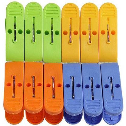 Shildsmore Plastic Cloth Hanging Clips Cloth Peg Drying Pins Pegs for Hanger Set of 60 Pieces Plastic Cloth Clips