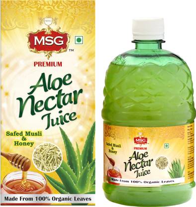 MSG Aloe Vera Juice with Safed Musli and Honey (Made From 100% Organic Aloe Vera Leaves)