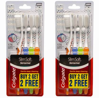 Colgate Slimsoft Sensitive Buy 2 Get 2 Free #6 Soft Toothbrush