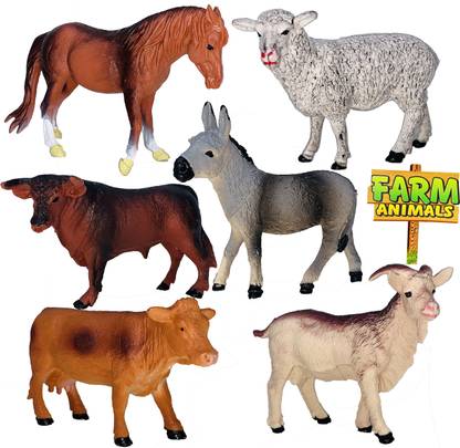 Miniature Mart Piece Farm Animal Models Toy Set, Realistic Animals Action Figure Model, Educational Learn Cognitive Toddlers and Kids Toys | 3+ Year Old Children