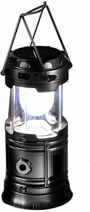shopholic Zone Portable LED Camping Lantern Solar USB Rechargeable or Power Supply, Built-in Power Bank Android Charge, Emergency LED Light 3 hrs Lantern Emergency Light