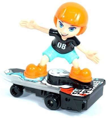 Tector Sliding Plate - The Skate Board With 360 Stunt,Lights & Musics