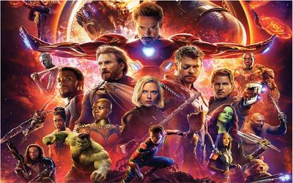 The Marvel Avengers Wall Poster For Room With Gloss Lamination M87 Paper Print
