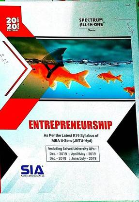 Entrepreneurship, MBA II-Semester (As Per The Latest R19 Syllabus) JNTU-Hyderabad, Low Price 2020 Edition