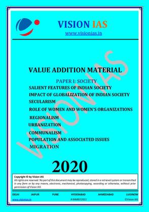 Vision Value Added Material - Society