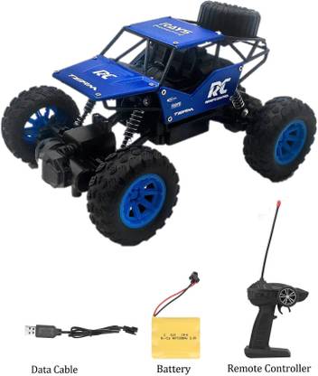 CADDLE & TOES High Speed Monster Rock Car Leader Climbing RC Rechargeable Car with Remote Control and 4 WD 1:18 Monster Toy Truck for Kids