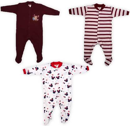 MY BABY TOWN Baby Boys & Baby Girls Multicolor Sleepsuit
