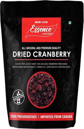 Essence Nutrition Dried Cranberries - Premium Quality Canadian Dried Cranberries Cranberries