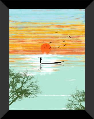 OnFlow Art Work Digital Riprinted Pinting Digital Reprint 14 inch x 11 inch Painting