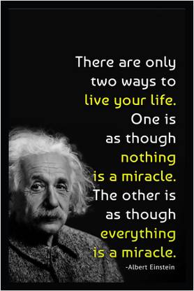 Albert Einstein Poster with Frame F-6 Paper Print