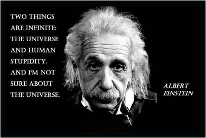 Albert Einstein Poster with Frame F-66 Paper Print